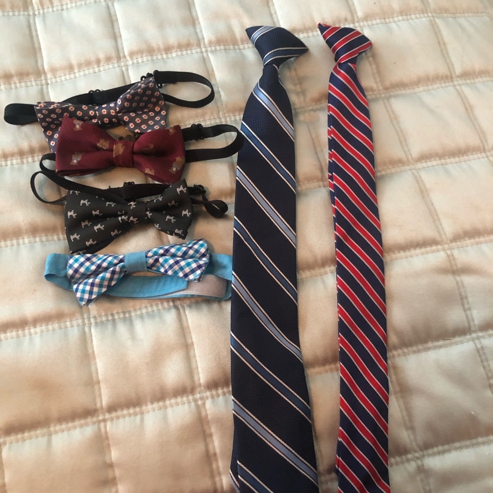 Boys Bow Tie and Clip-on Tie lot